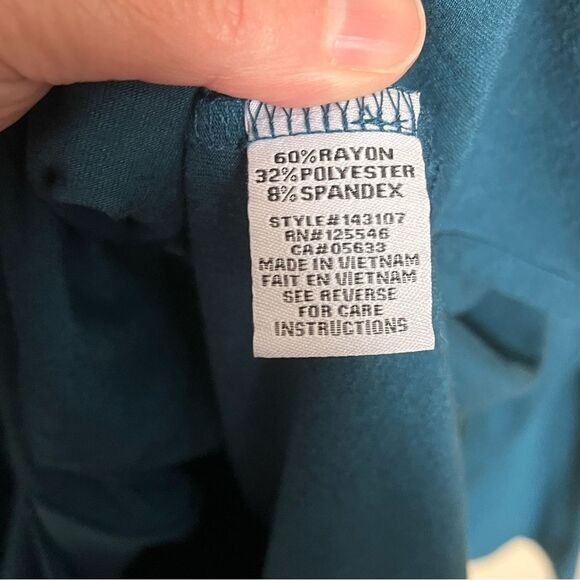 Liv by Habitat Blue Asymmetric Long Sleeve with Pocket Tunic Top Size  Large - Picture 7 of 9